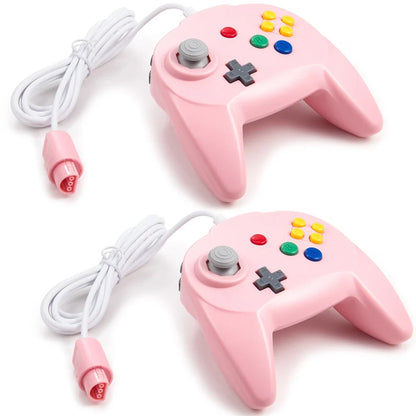 [New Version] 2-Pack N64 Mini Gamepad – Plug & Play Joystick for Nintendo 64 Console (Japan Design)