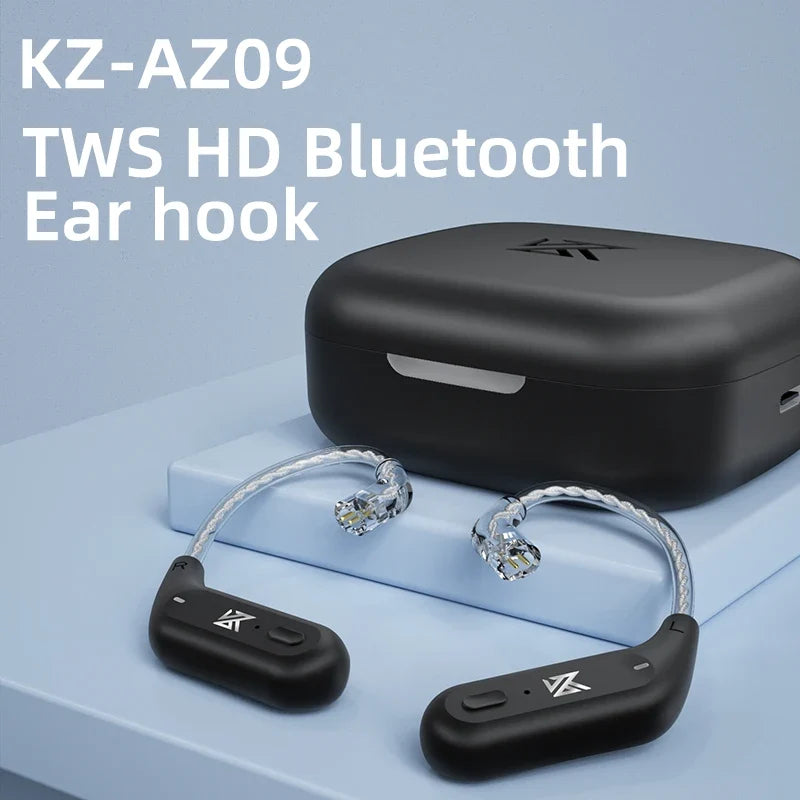KZ AZ09 Bluetooth 5.2 Module - Wireless HiFi Ear Hook Upgrade Cable with Charging Case