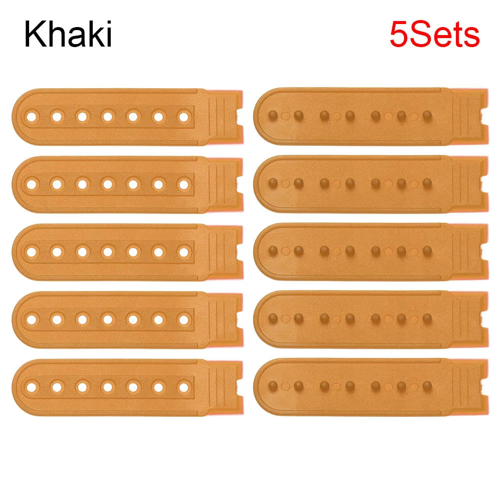 5-Set Snapback Strap Replacement - 7-Hole Adjustable Hat Repair Buckle for Baseball Caps
