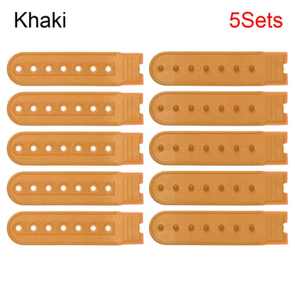 5-Set Snapback Strap Replacement - 7-Hole Adjustable Hat Repair Buckle for Baseball Caps
