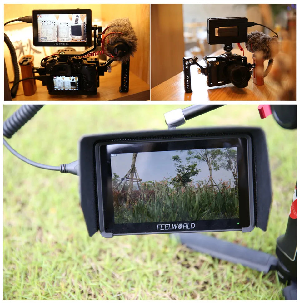 FEELWORLD F6 PLUS V2 6" DSLR Camera Field Monitor – 3D LUT, Touchscreen IPS, 1920x1080 FHD, 4K Support, Focus Assist