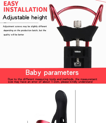 GoByGo Aluminum Alloy Bike Water Bottle Holder – Mount for Mountain & Folding Bikes, 5 Color Options