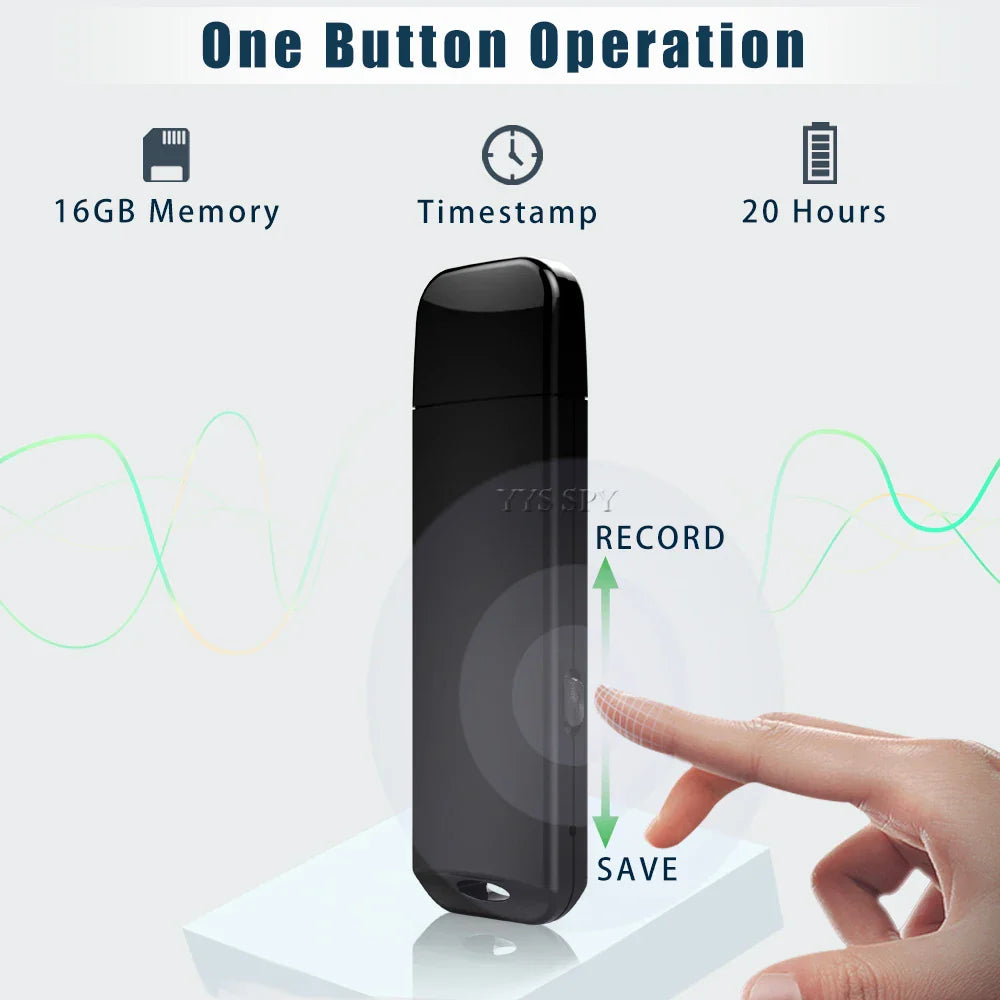 Mini USB Digital Voice Recorder – 20 Hour Portable MP3 Audio Recording Device, Tiny Micro Grabadora de Voz