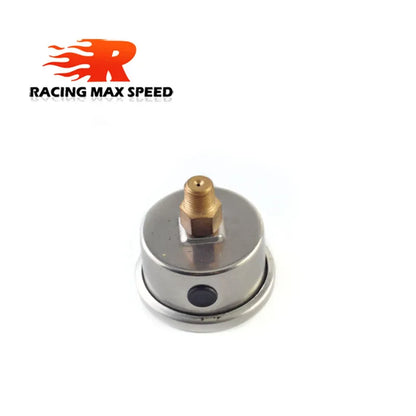 Universal 1/8 NPT Fuel Pressure Gauge 0-160 PSI with Liquid-Filled Polished Case & Adaptor Kit for Fuel Injection Systems