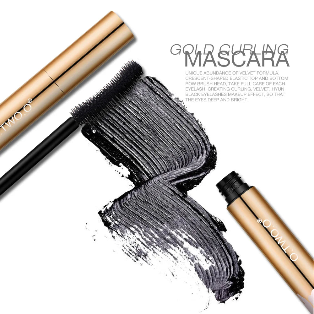 O.TWO.O 3D Fiber Thick Lengthening Mascara – Long Black Lash Eyelash Extension with Brush, Professional Eye Cosmetics