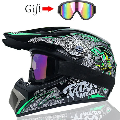 Children's Motorcycle Helmet - Off-Road Motocross Bike Helmet for Downhill & Cycling