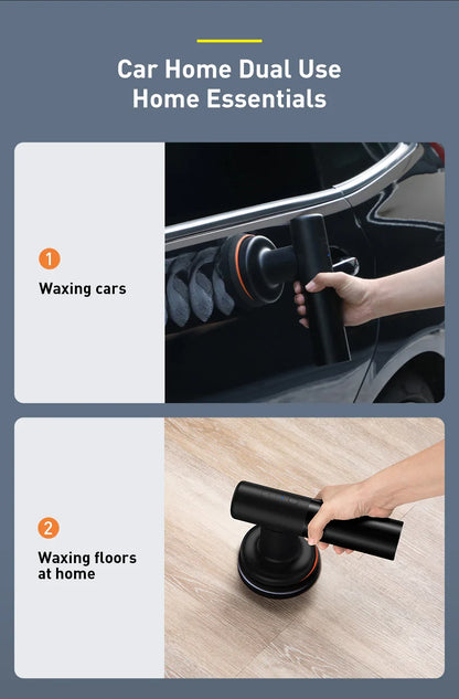 Baseus Wireless Car Polisher — Cordless Electric Waxing & Polishing Machine with Adjustable Speed for Auto Detailing