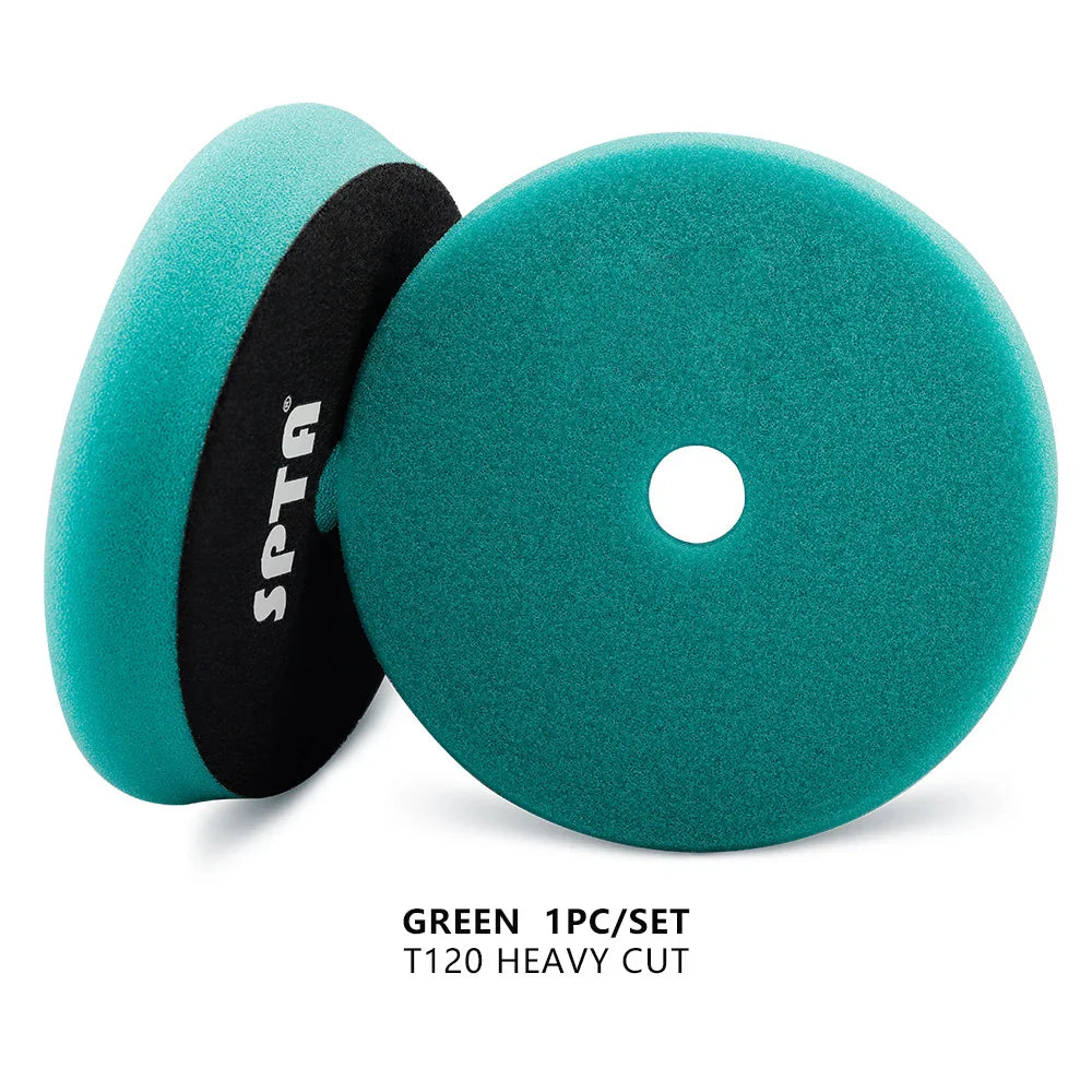 SPTA Car Buffing Polishing Pads – 3", 5", 6" T-Shape Sponge for DA/RO/GA Buffer Polisher