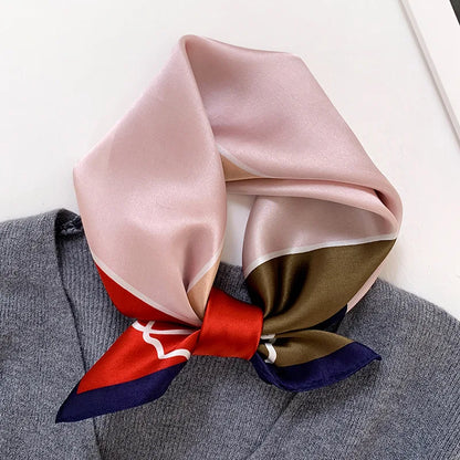 New 2024 Pashmina Scarf – 100% Mulberry Silk Small Shawl, Summer Beach Poncho, Women’s Hijab, Bandana & Kerchief 53x53cm