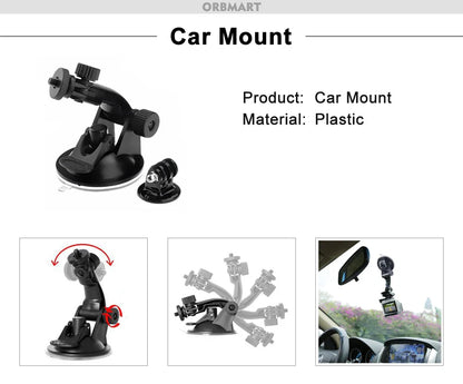 ORBMART GoPro Accessories Set Compatible with Hero 4–13 Black, Mounts for DJI, Insta360, SJCam Action Cameras