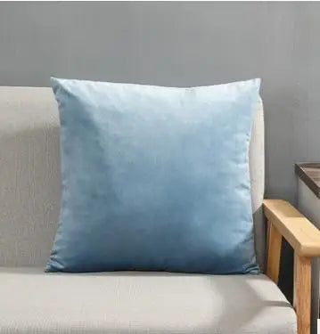 Solid Velvet Pillowcase – Red, Yellow, Blue, & Green Cushion for Sofa, Car, Living Room Home Decor, 45x45cm