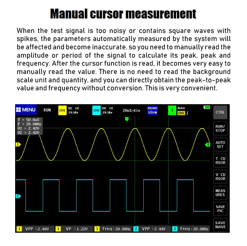 FNIRSI-1013D Digital Tablet Oscilloscope | Dual Channel 100MHz Bandwidth, 1GS/s Sampling Rate | 7" Mini Touchscreen Scope