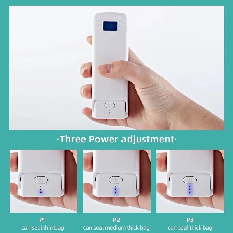 saengQ Mini Portable Bag Sealer – Multi-Function Home Plastic & Snack Storage Sealing Machine