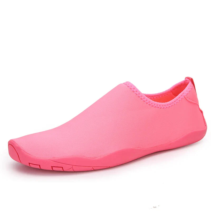 Solid Color Unisex Quick-Drying Aqua Sneakers - Children’s Swimming & Beach Water Shoes, Barefoot Shoes for Women