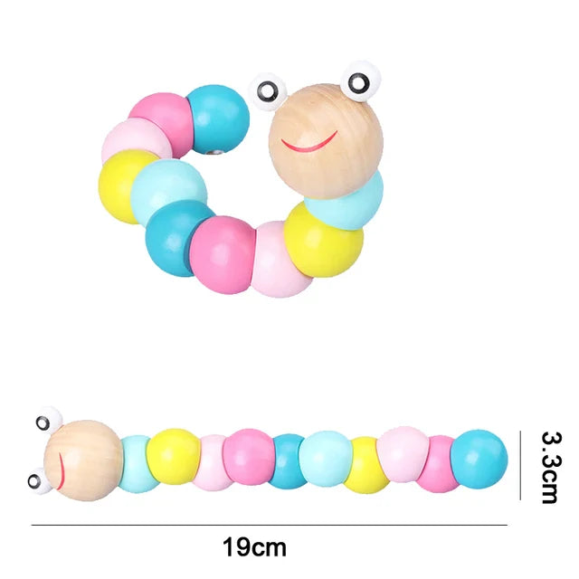 Hot Kids Montessori Wooden Toys – Macaron Blocks Learning Set, Baby Music Rattles & Colorful Educational Blocks