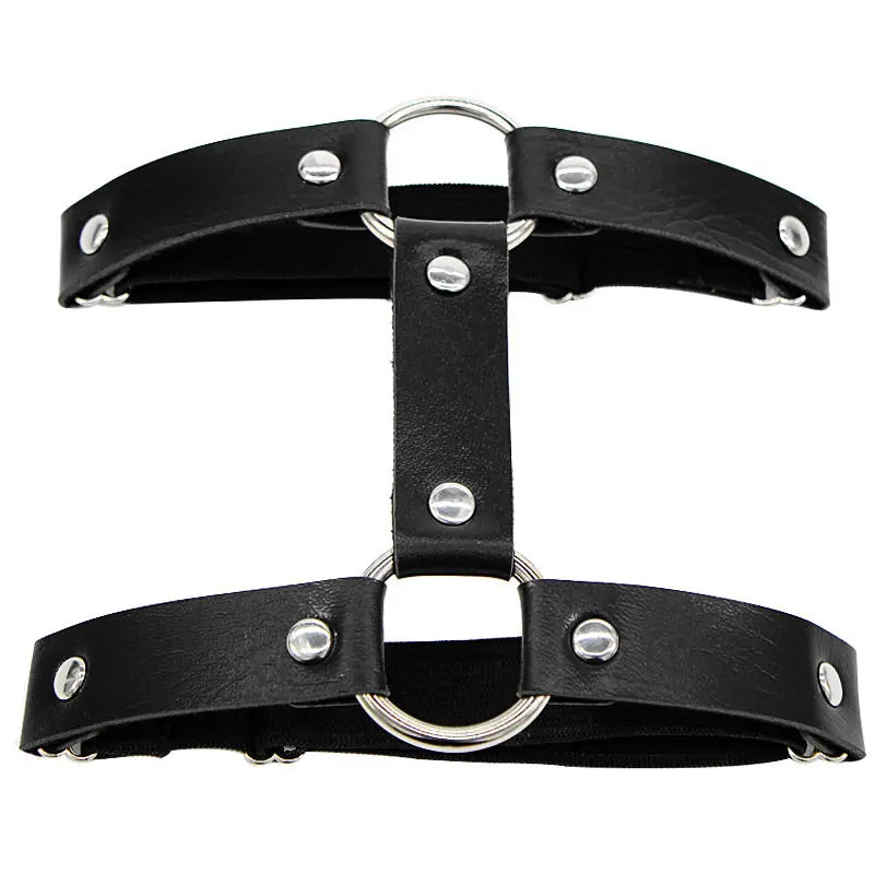 2022 Women's Sexy Elastic Harness Heart Leg Chain Garter Belt – Cosplay Spike Thigh Ring, High-Quality Elastic