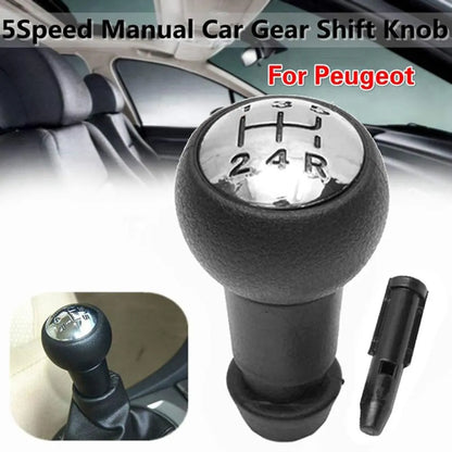 Upgrade Your Drive: 5-Speed Gear Stick Shift Knob Lever Pen Adapter Replacement - Compatible with Peugeot 206, 207, 307, 308, 407 & Citroen C4 Picasso, Berlingo 2009