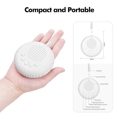 Portable White Noise Sound Machine | Baby Sleep Machine with 10 Soothing Sounds | Volume Adjustable | Built-in Rechargeable Battery