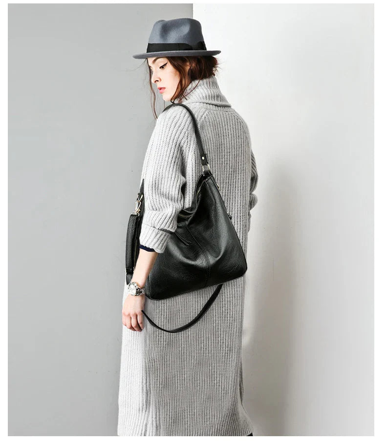 DIDABEAR Leather Hobo Bag for Women - Fashion Shoulder Bag, Large Capacity Vintage Tote Purse