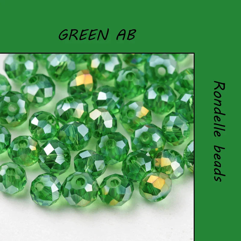 300PCS 4mm Round Crystal Glass Beads Set – Colorful Spacer Beads for Bracelet Jewelry Making & DIY Crafts (Buy 1 Get 1 Free)