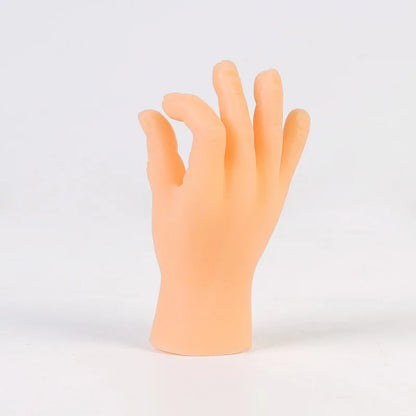 Simulation Mini Silicone Hands – Funny Finger Puppet Toys for Pranks, Cats & Novelty Teasing