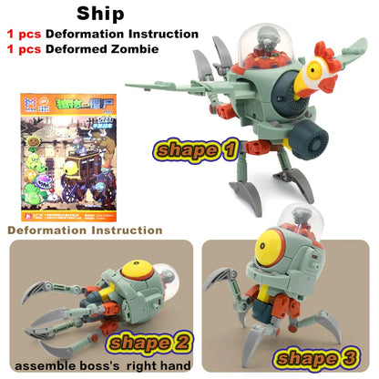 5-in-1 Plants vs Zombies Boss Robot Action Figure Set – PVC Educational Toy Gift for Kids