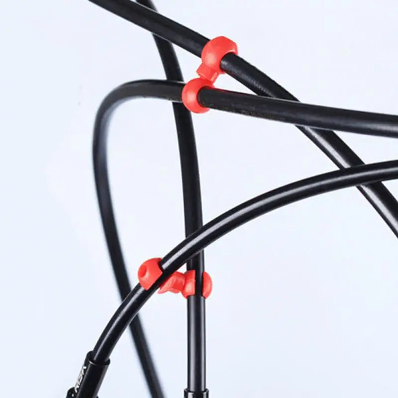 10Pcs S Buckle Bike Brake & Derailleur Cable Clips — Rotatable MTB Line Clip Rings