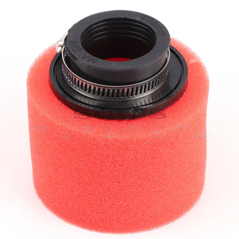 35–60mm Foam Air Filter – Red Elbow Neck Sponge Cleaner for Scooter, Dirt Bike, Motorcycle | Kayo BSE Compatible
