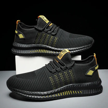 Men’s Lightweight Fashion Sneakers - Breathable Lace-Up Casual Walking Shoes