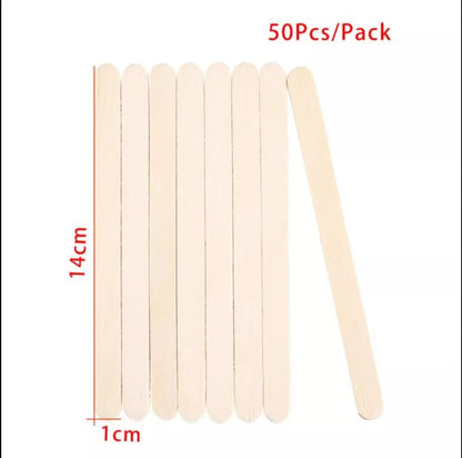 50/100/150PCS Resin Stirring & Popsicle Sticks – DIY Epoxy, Ice Cream, Wood Craft Tools
