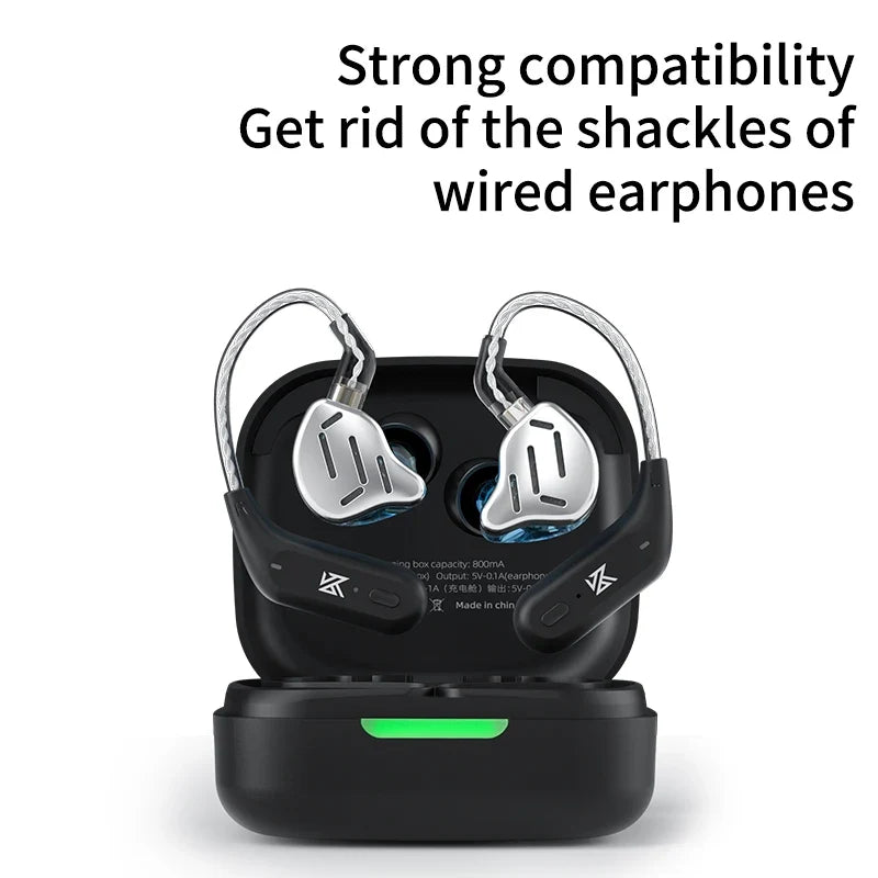 KZ AZ09 Bluetooth 5.2 Module - Wireless HiFi Ear Hook Upgrade Cable with Charging Case