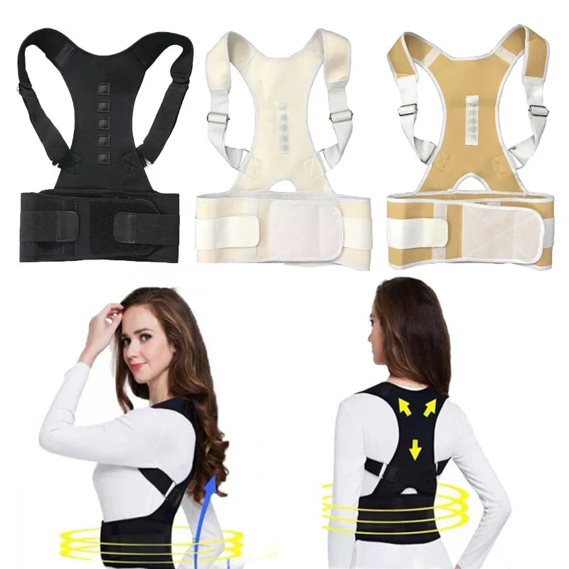 Back Waist Posture Corrector — Adjustable Lumbar Brace & Spine Support Vest for Adults | Comfortable Back Pain Relief Trainer