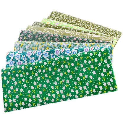 Teramila 7/8 Pcs Patchwork Quilt Fabrics Set - 30x30cm/25x25cm Cotton Sewing Cloth for Needlework and Handmade Projects