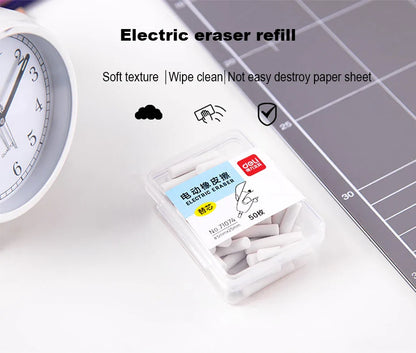 Deli Electric Eraser with Refills – 2.5/5mm Kawaii Kneaded Erasers for Pencils, Office, School & Art Supplies