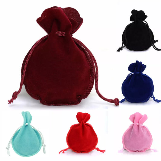 Louleur Velvet Drawstring Bag - Calabash Pouch for Jewelry Packaging, Wedding/Christmas Favor, and Gift Bags