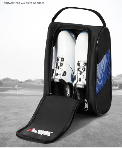 PGM Portable Mini Golf Shoe Bag – Lightweight Nylon Carrier & Golf Ball Holder Pouch with Tee Storage for Sports Accessories