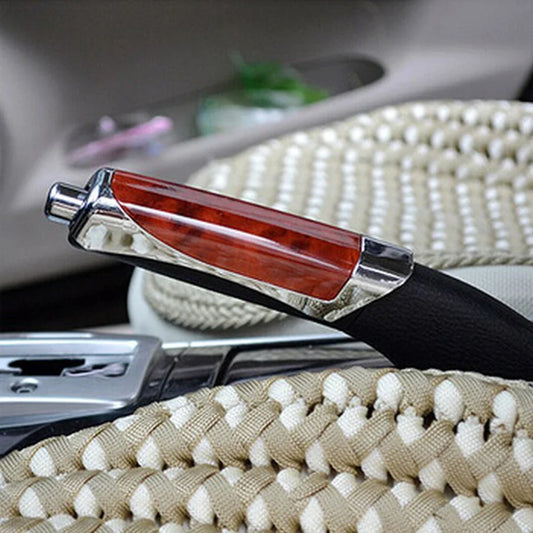 Universal Wooden Anti-Slip Handbrake Covers – Auto Gear Shift Collars for Honda, Toyota, VW & Hyundai Car Decoration