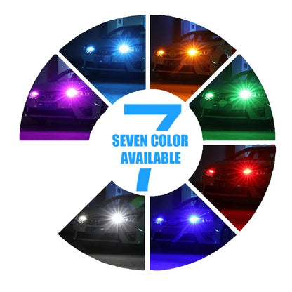 2PCS W5W LED T10 Car Light – COB Glass 6000K White License Plate Lamp, Dome, Reading, DRL Bulb Style, 12V
