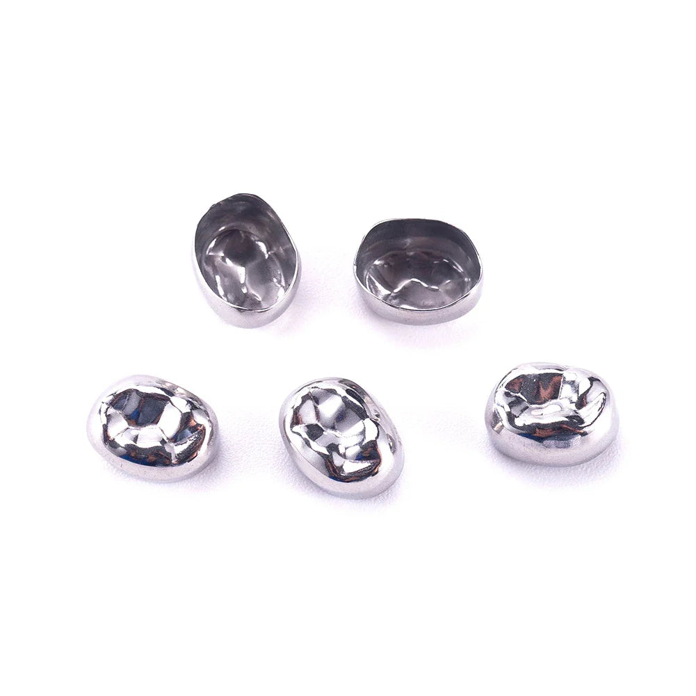 5PCS EASYINSMILE Kids Stainless Steel Dental Crowns – Primary Molar Teeth Refill D2-D7