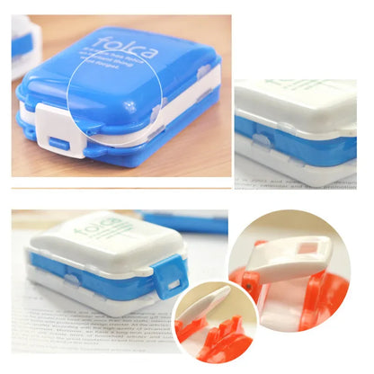 Folding Pill Case – Portable Medicine Organizer, Capsule & Tablet Storage Box, Empty Pillbox Container