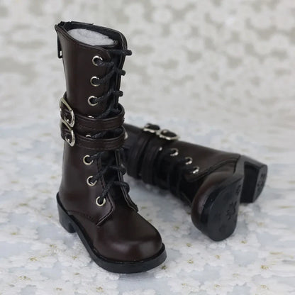 1/4 MSD & 1/3 SD BJD Leather Shoes – Fashion Martin High Boots for Dollfie, DREAM, MID, DK, SOOM, DOD Dolls