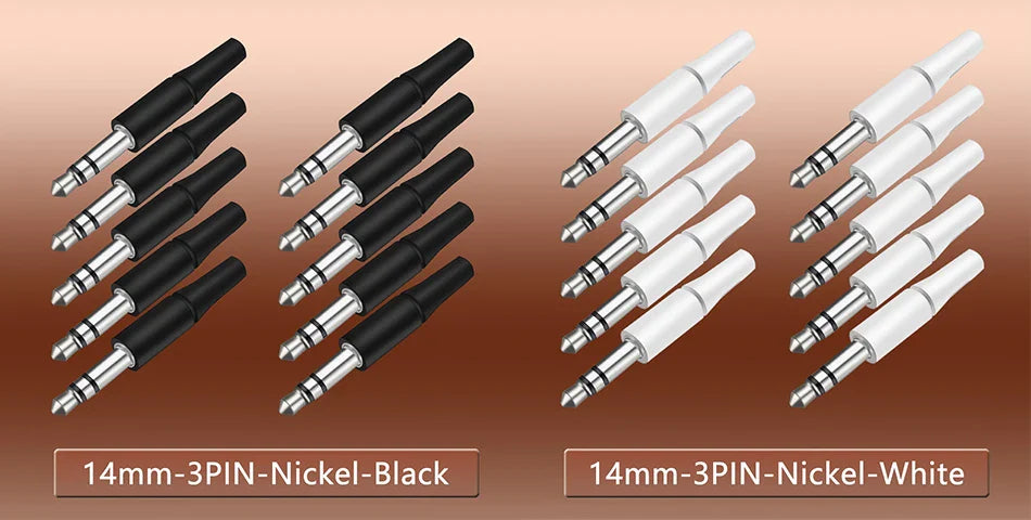 10pcs White & Black 3.5mm Stereo Headset Plug Adapter 3/4 Poles Audio Jack Connector for iPhone 2.5mm