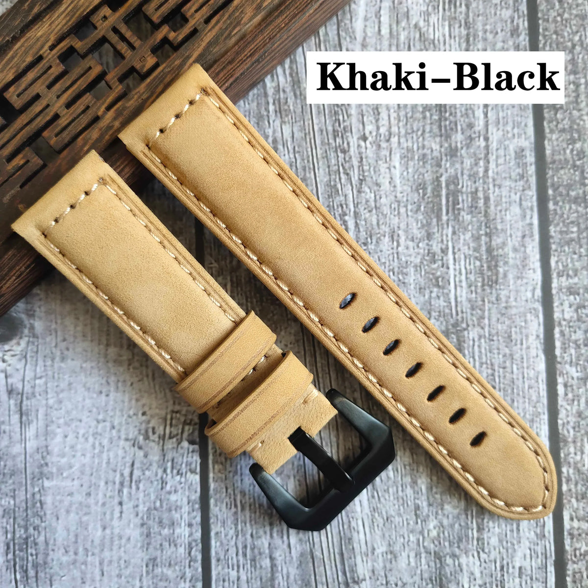 Genuine Leather Watch Band for Panerai Luminor & Radiomir – 18mm-24mm High-Quality Strap with Stainless Steel Buckle