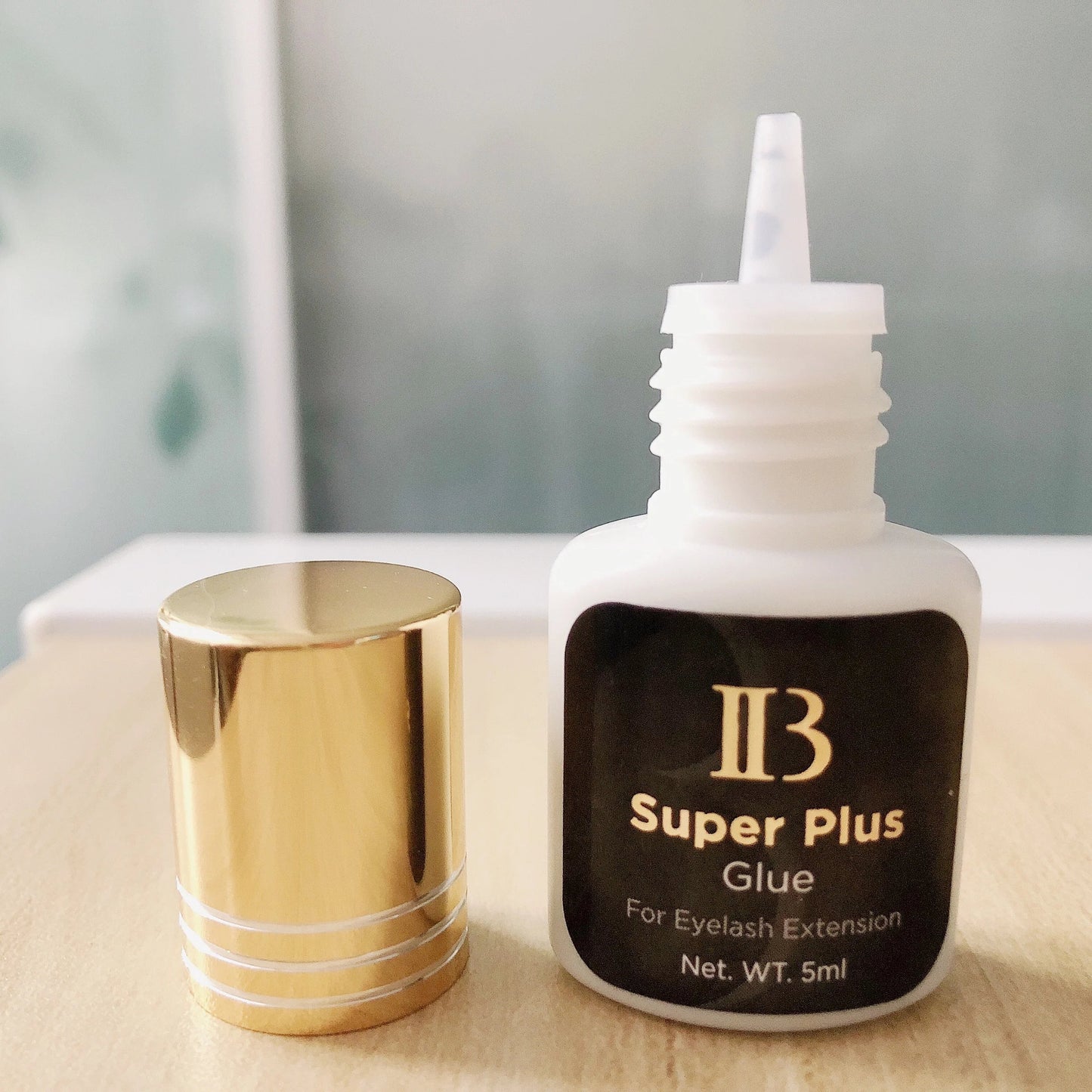 IB Super Plus Eyelash Extension Glue — 5/10 Bottles Original IBeauty Gold Cap Black Adhesive for False Lashes and Makeup Tools