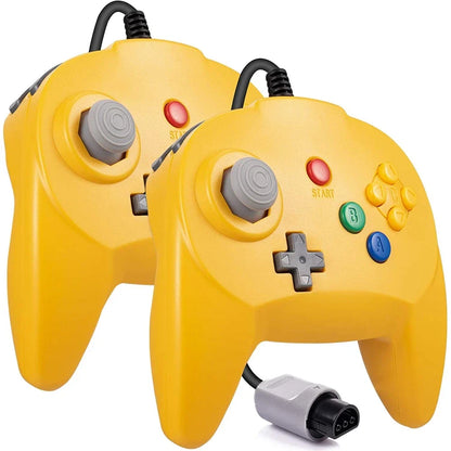 [New Version] 2-Pack N64 Mini Gamepad – Plug & Play Joystick for Nintendo 64 Console (Japan Design)