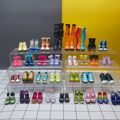 Original Rainbow School Doll – Multi-Style Shoes & DIY Dress-Up Accessories for Girls