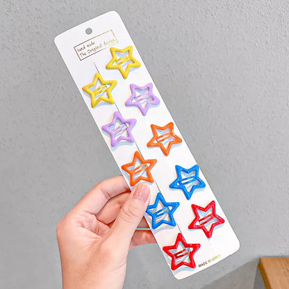 Girls’ Colorful Waterdrop Hairpins — 10/20/30/40PCS Cute Hair Clips & Barrettes Fashion Accessories for Kids