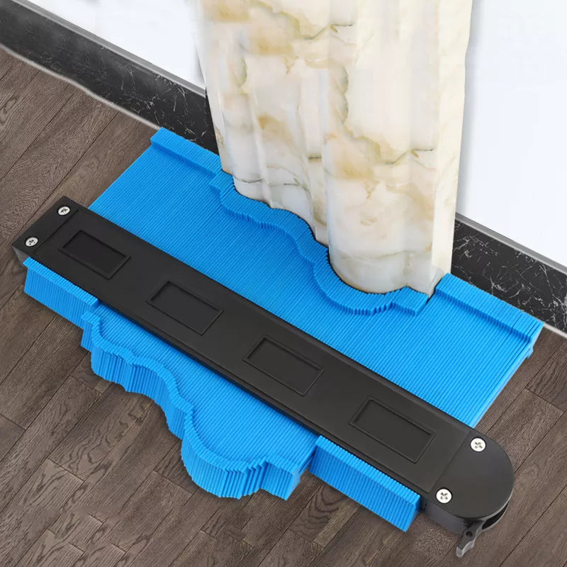 Profile Contour Gauge Line Copier Ruler: Cutting Template for Woodworking & Ceramic Tiling - Measuring Instrument Tool
