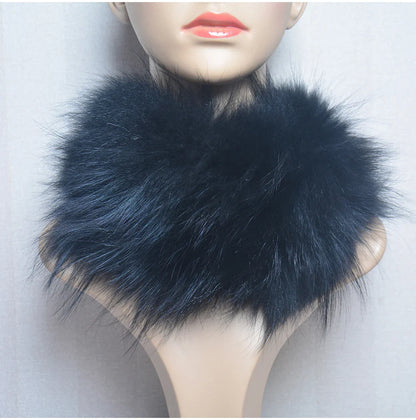 2025 Real Fox Fur Scarf and Headband – Luxury Winter Neck Warmer for Women, 100% Natural Fur, Elastic Ring Muffler