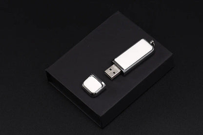 Leather USB 3.0 Flash Drive - Free Logo, 4GB-128GB High-Speed Memory Stick, Wedding Gift